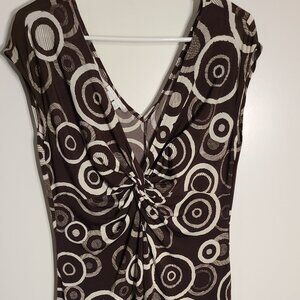 V-Neck Knot Midi Dress